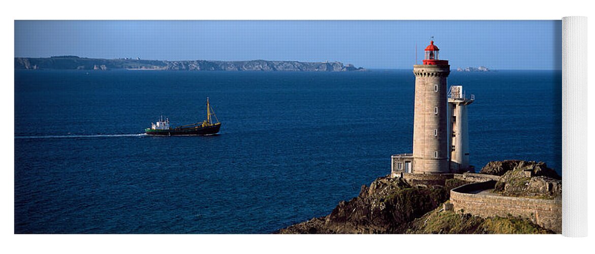 Photography Yoga Mat featuring the photograph Lighthouse On The Coast, Phare Du Petit by Panoramic Images