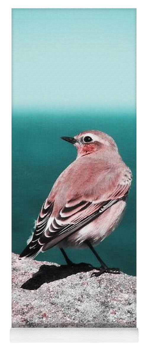 Wheatear Yoga Mat featuring the photograph Listening To The Sea by Zinvolle Art