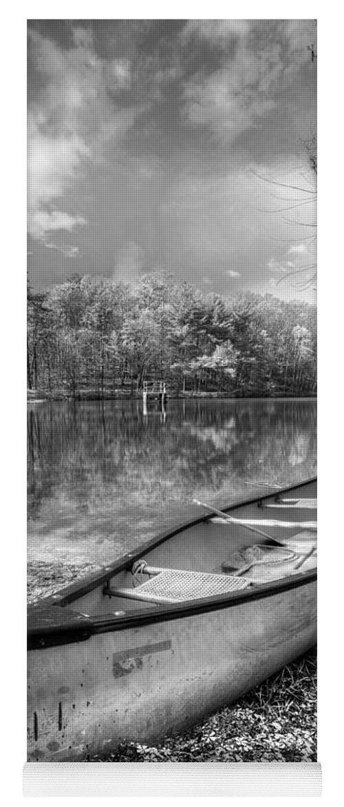 Appalachia Yoga Mat featuring the photograph Little Bit of Heaven Black and White by Debra and Dave Vanderlaan