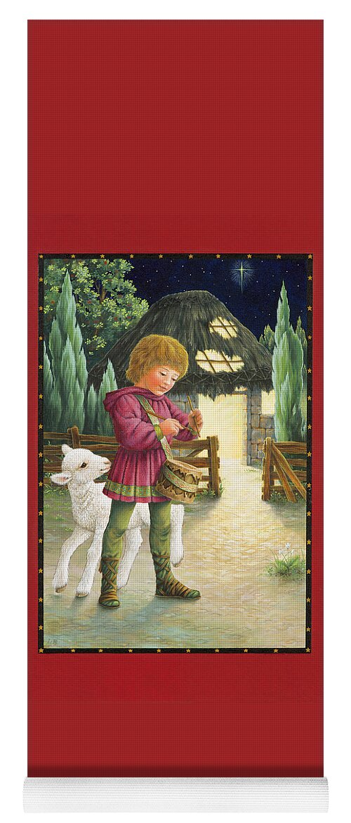 Christmas Yoga Mat featuring the painting Little Drummer Boy by Lynn Bywaters