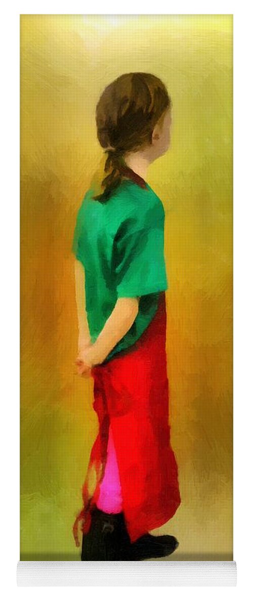 Child Yoga Mat featuring the painting Little Shopgirl by RC DeWinter