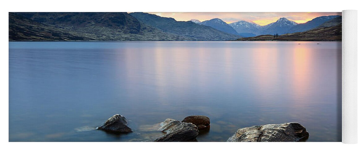 Loch Arklet Yoga Mat featuring the photograph Loch Arklet Sunset by Grant Glendinning