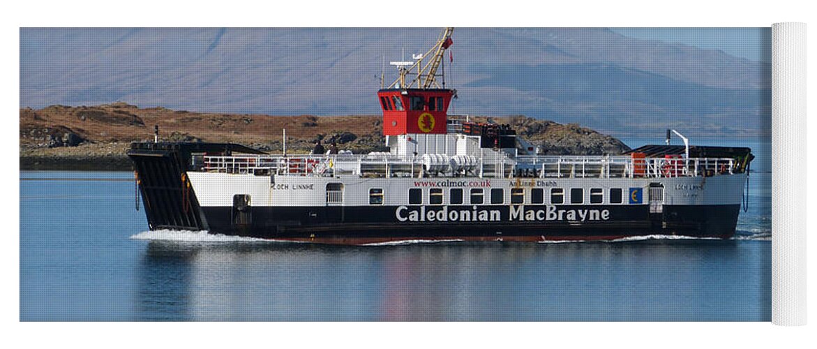 Caledonian Macbrayne Yoga Mat featuring the photograph Loch Linnhe Ferry - Oban by Phil Banks