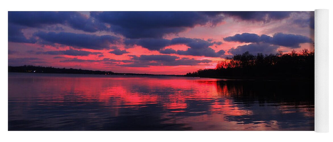 Locust Sunset Yoga Mat featuring the photograph Locust Sunset by Raymond Salani III