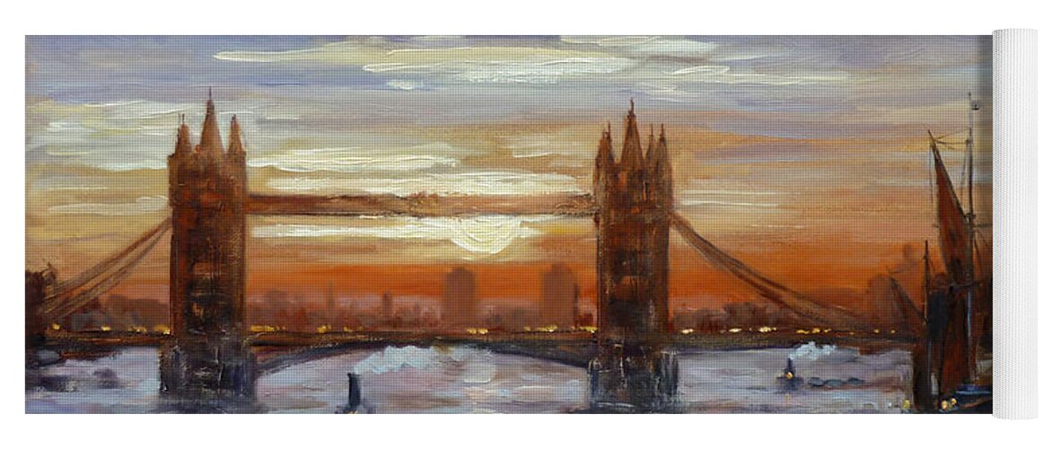 London Yoga Mat featuring the painting London Tower Bridge by Irek Szelag
