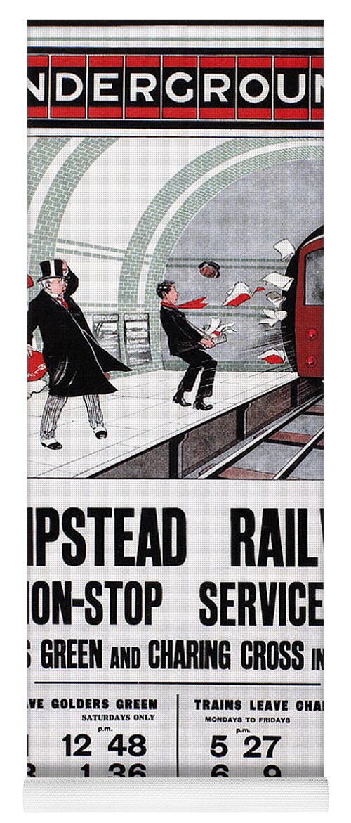 1910 Yoga Mat featuring the photograph London: Underground, 1910 by Granger