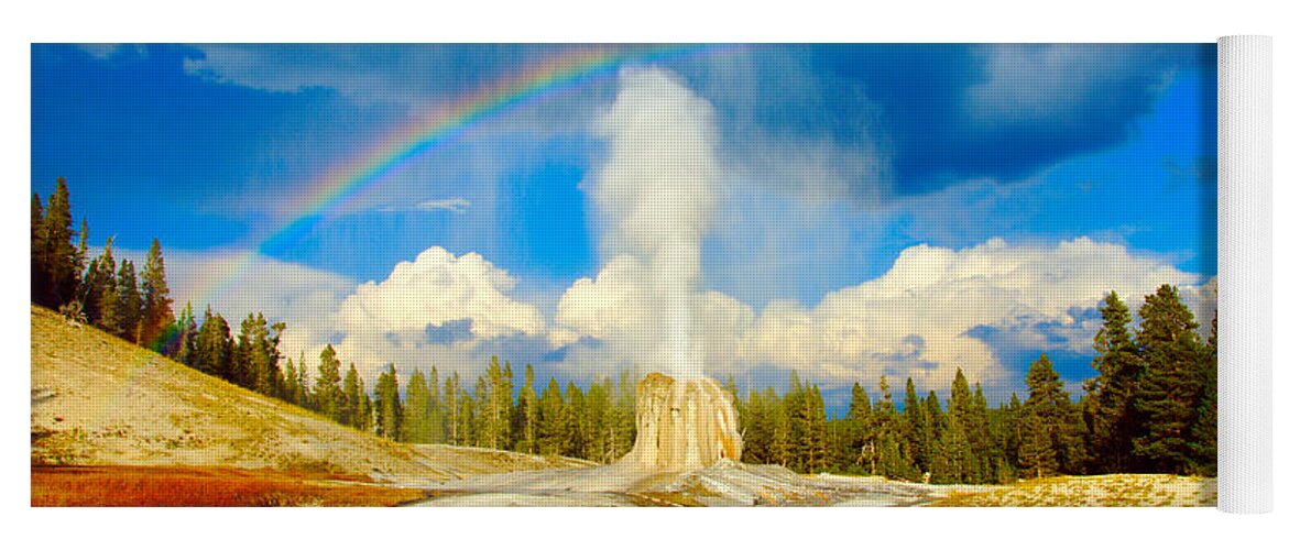 Lone Yoga Mat featuring the photograph Lone Star Geyser by Tranquil Light Photography