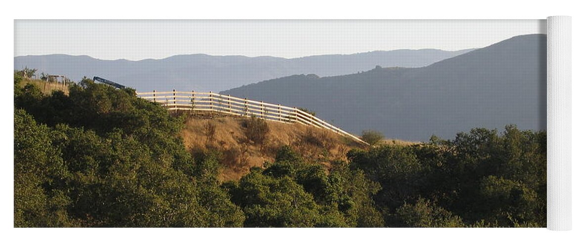 Carmel Valley Yoga Mat featuring the photograph Los Laureles Ridgeline by James B Toy