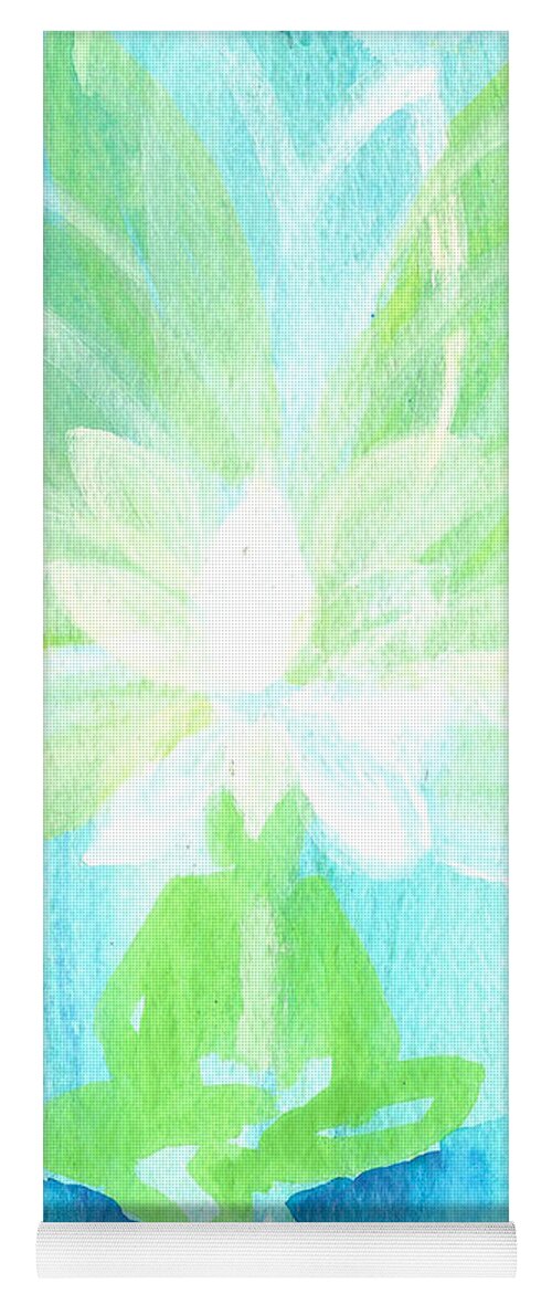 Lotus Flower Yoga Mat featuring the painting Lotus Petals Awakening Spirit by Ashleigh Dyan Bayer