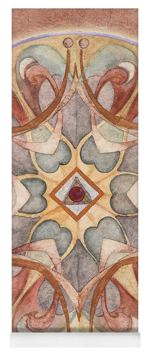 Mandala Art Yoga Mat featuring the painting Love Mandala by Jo Thomas Blaine