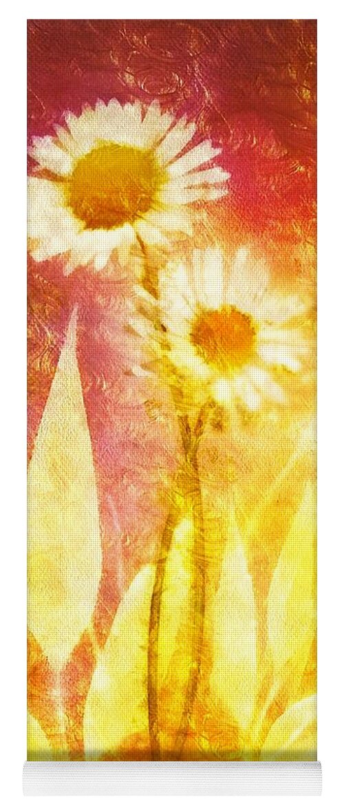 Love Me Tender Yoga Mat featuring the painting Love Me Tender Gold by Mo T