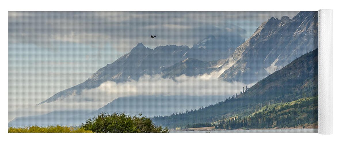 Low Clouds On The Teton Mountains Yoga Mat featuring the photograph Low Clouds On The Teton Mountains by Debra Martz