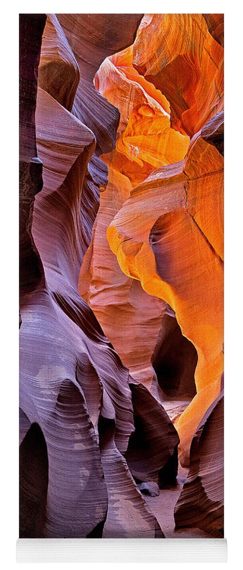 Arizona Yoga Mat featuring the photograph Lower Antelope Glow by Jerry Fornarotto
