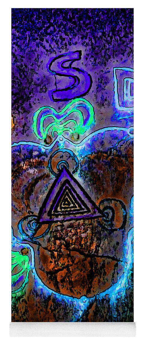 Abstract Yoga Mat featuring the digital art LSD by Steve Taylor
