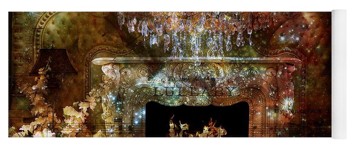 Chandelier Yoga Mat featuring the digital art Lullaby by Lilia S