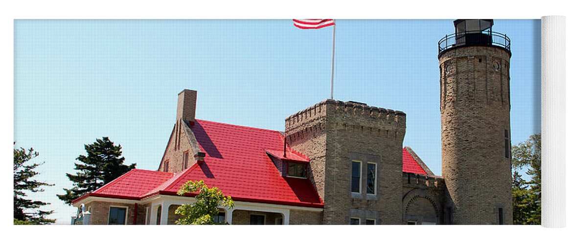 Light Yoga Mat featuring the photograph Mackinac Point Lighthouse 2 by George Jones