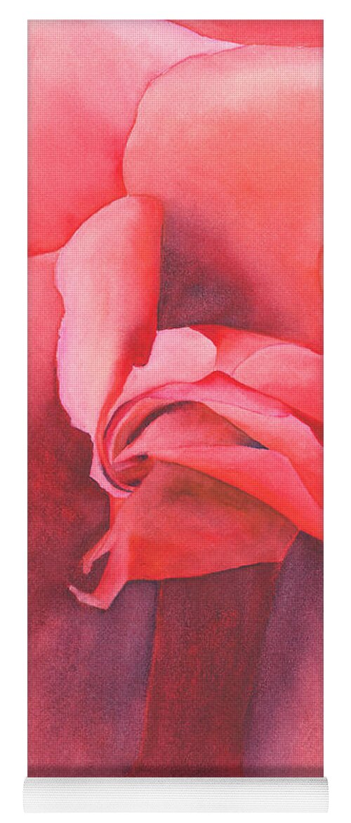 Rose Yoga Mat featuring the painting Macro Rose by Ken Powers