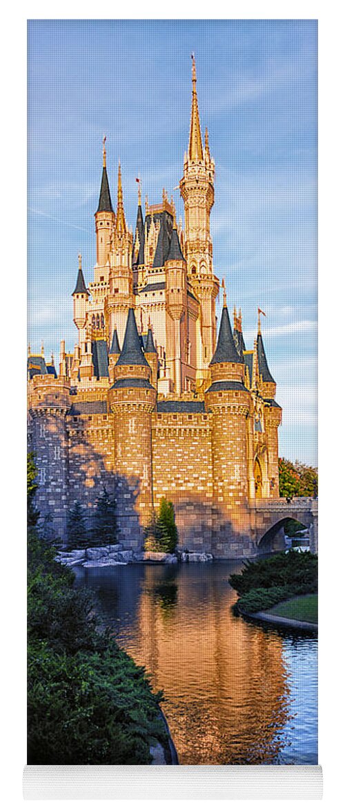 Castle Yoga Mat featuring the photograph Magic Kingdom Castle by Bill and Linda Tiepelman