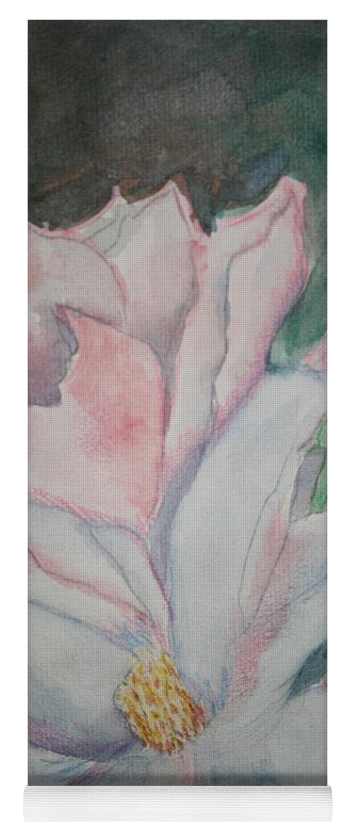 Magnolias Yoga Mat featuring the painting Magnolias by Kay Novy