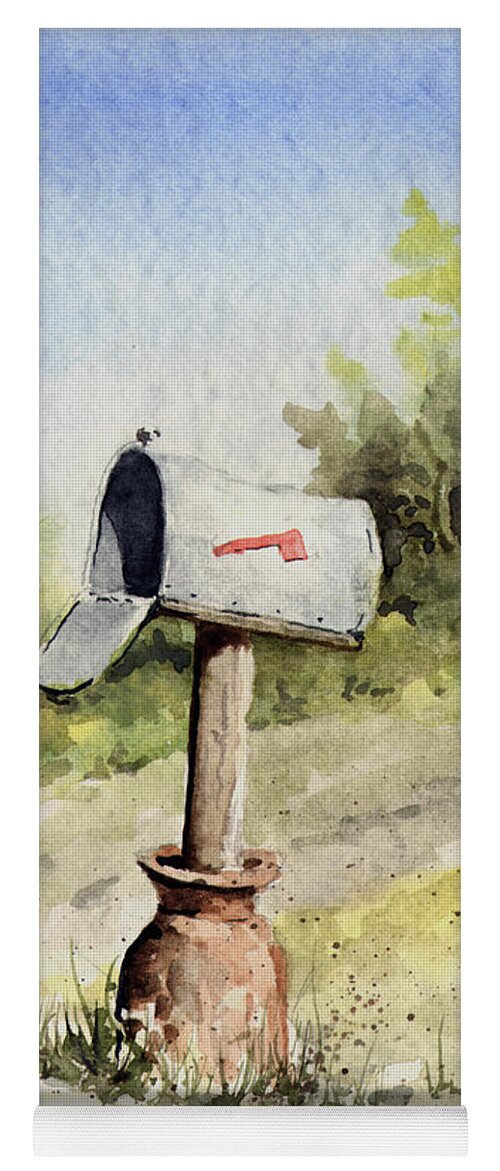 Mail Yoga Mat featuring the painting Mailbox by Sam Sidders