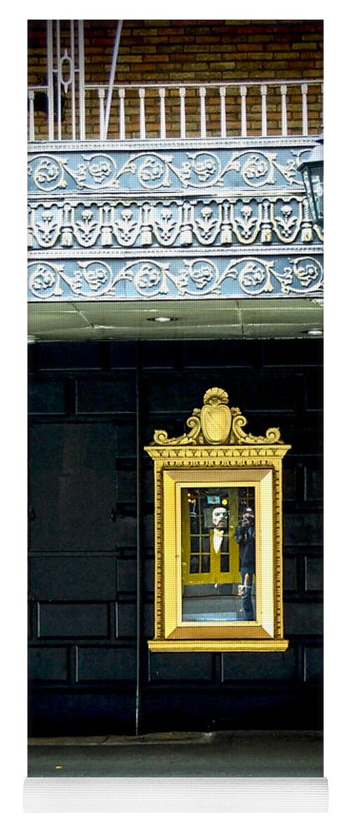Broadway Yoga Mat featuring the photograph Majestic Theatre Lightpost by James Aiken