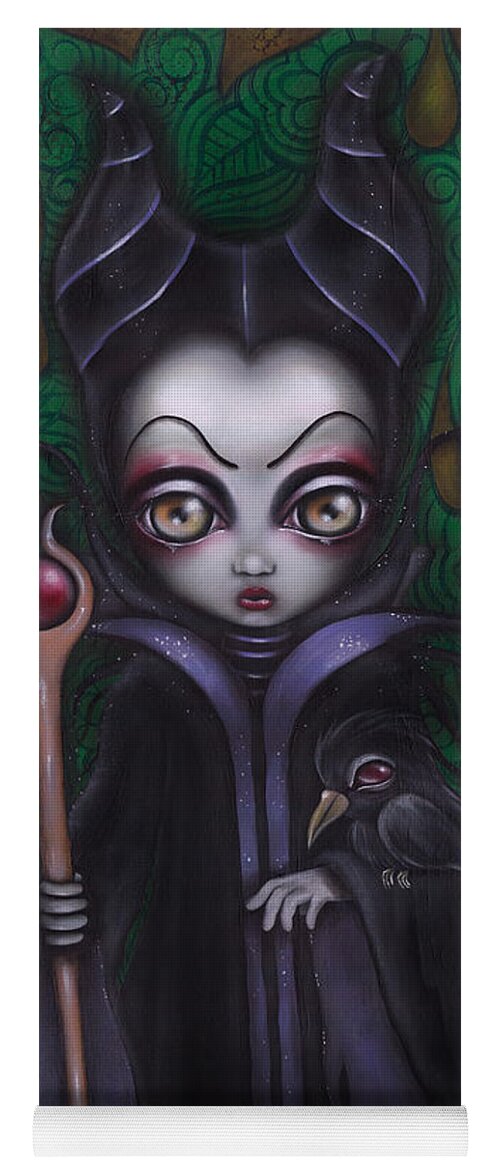 Villains Yoga Mat featuring the painting Maleficent by Abril Andrade
