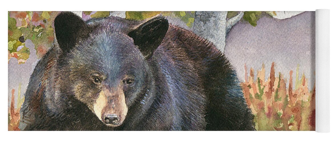 Bear Painting Yoga Mat featuring the painting Mama Bear by Anne Gifford