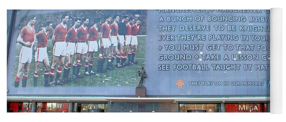 Manchester United Yoga Mat featuring the photograph Manchester United Busby Babes by David Birchall