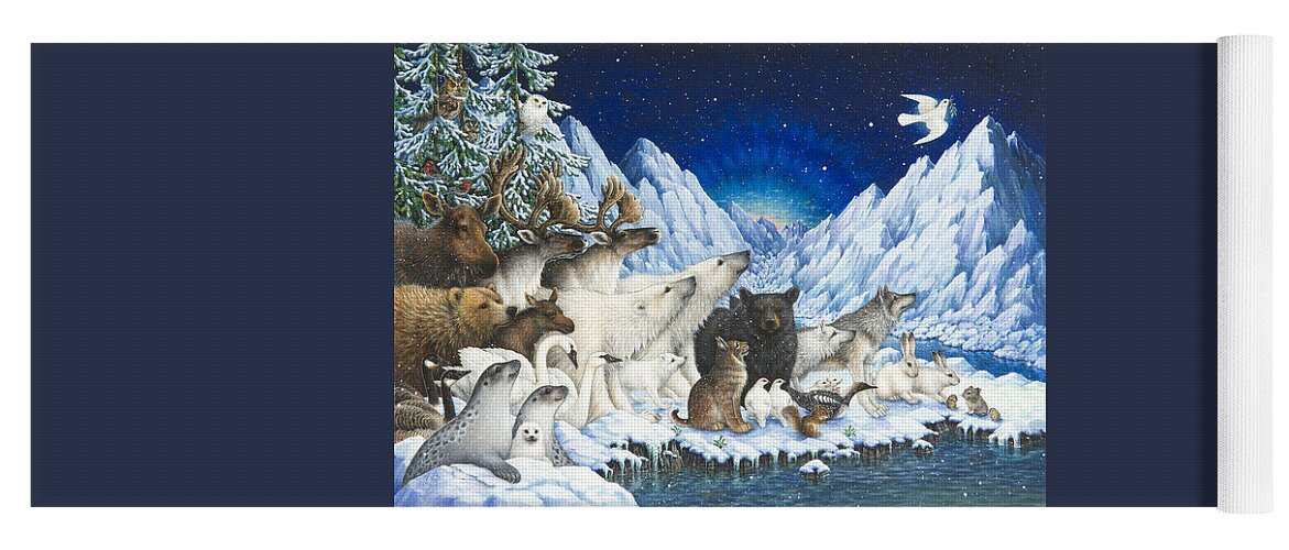 Animals Yoga Mat featuring the painting Message of Peace by Lynn Bywaters