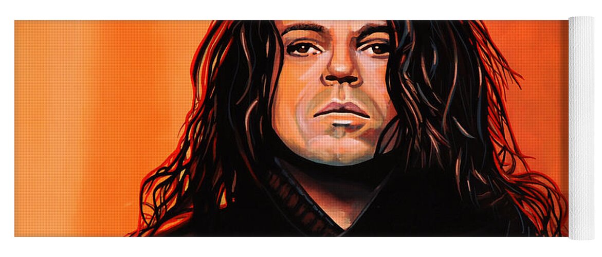 Michael Hutchence Yoga Mat featuring the painting Michael Hutchence Painting by Paul Meijering