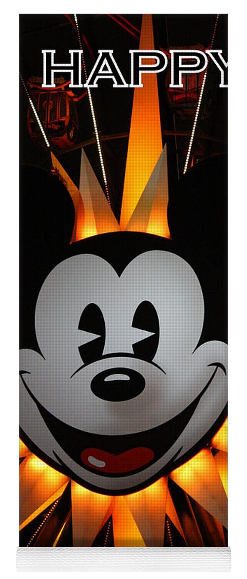 Card Yoga Mat featuring the photograph Mickey Mouse by David Nicholls