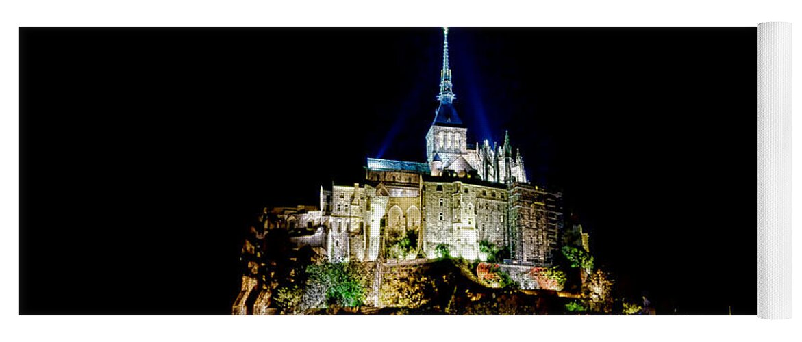 France Yoga Mat featuring the photograph Midnight Mont Saint Michel by Olivier Le Queinec