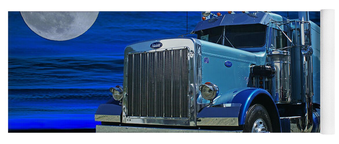 Peterbilt Yoga Mat featuring the photograph Midnight Peterbilt by Randy Harris