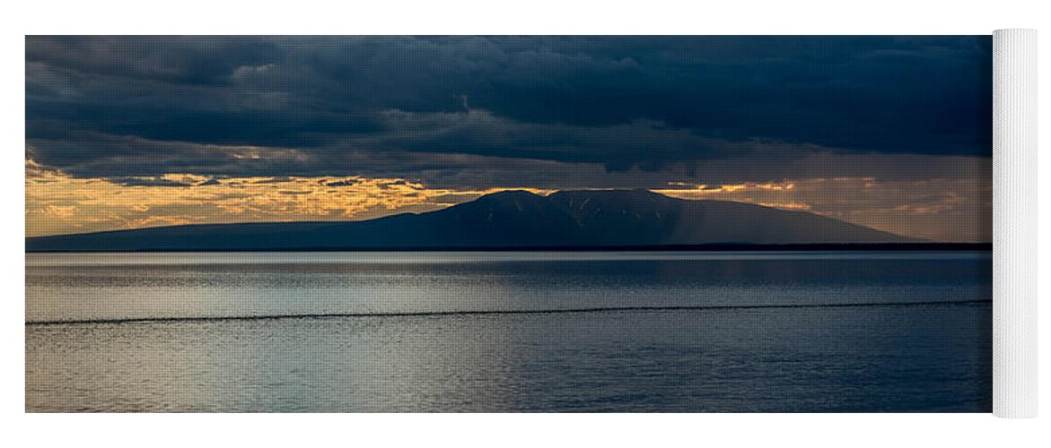 Alaska Yoga Mat featuring the photograph Midnight Storms Over Mount Susitna by Andrew Matwijec