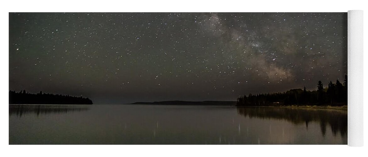 Astrophotography Yoga Mat featuring the photograph Milky Way in Brule Bay by Jakub Sisak