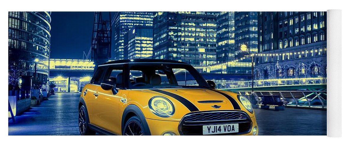Mini Cooper S 2014 Yoga Mat featuring the photograph Mini Cooper S 2014 by Movie Poster Prints