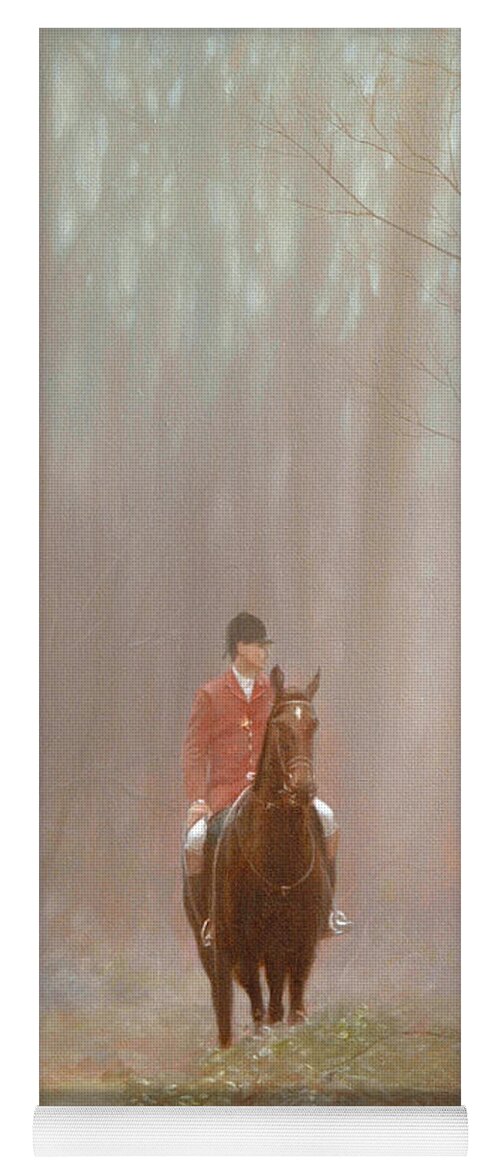 Horse Paintings Yoga Mat featuring the painting Misty Huntsman by John Silver