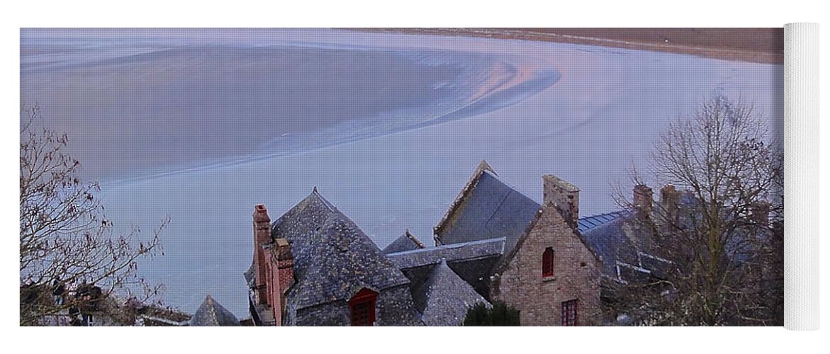 Mont St. Michel Yoga Mat featuring the photograph Mont St Michel tower view by Christopher Plummer