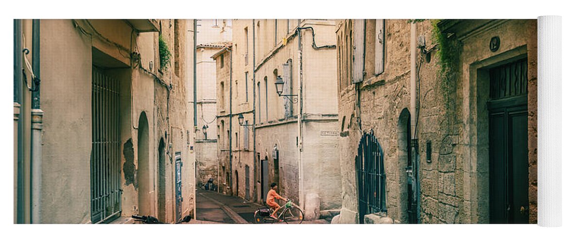 Adventure Yoga Mat featuring the photograph Montpellier - France - Street in the Afternoon by Vivienne Gucwa