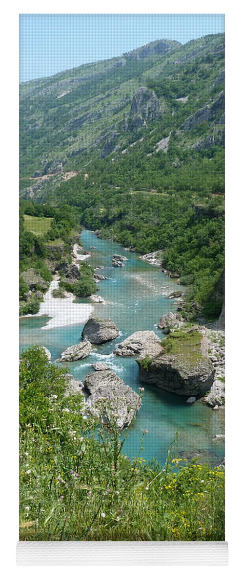 Montenegro Yoga Mat featuring the photograph Moraca River - Montenegro by Phil Banks
