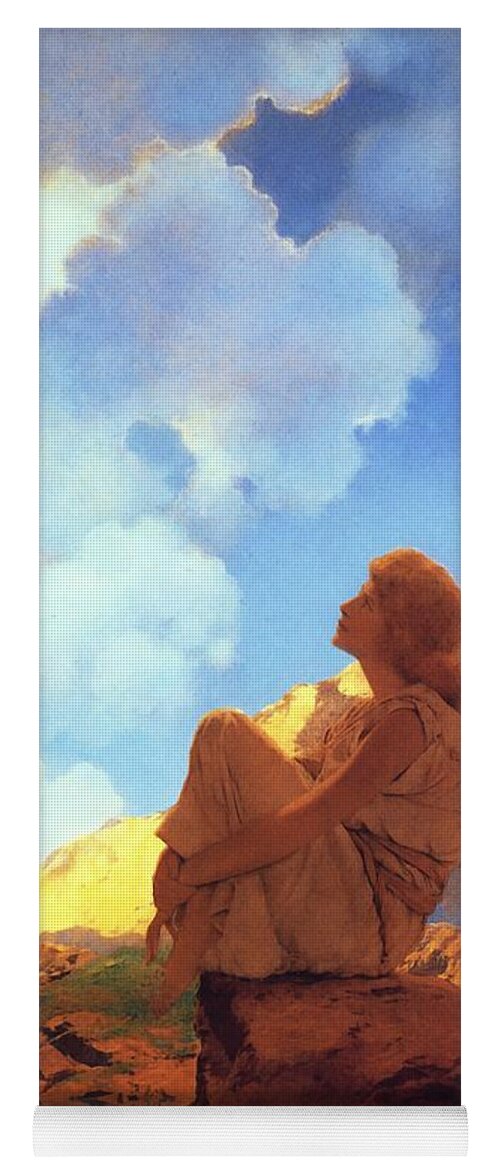 Maxfield Parrish Yoga Mat featuring the painting Morning Spring by Maxfield Parrish