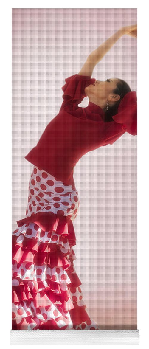 Mosaico Flamenceo Dancer Yoga Mat featuring the photograph Mosaico Flamenco Dancer by Priscilla Burgers