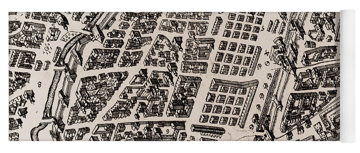 17th Century Yoga Mat featuring the photograph Moscow: Kitai-gorod Map by Granger