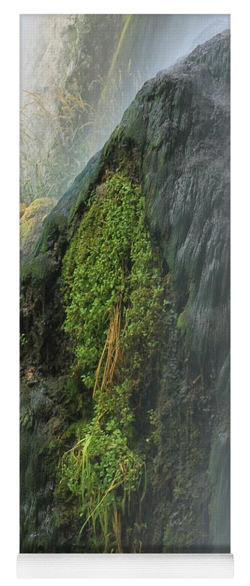 Rifle Falls Yoga Mat featuring the photograph Moss Under Spray by Adam Jewell