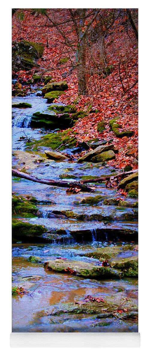 Moss Yoga Mat featuring the photograph Mossy Creek by Cricket Hackmann
