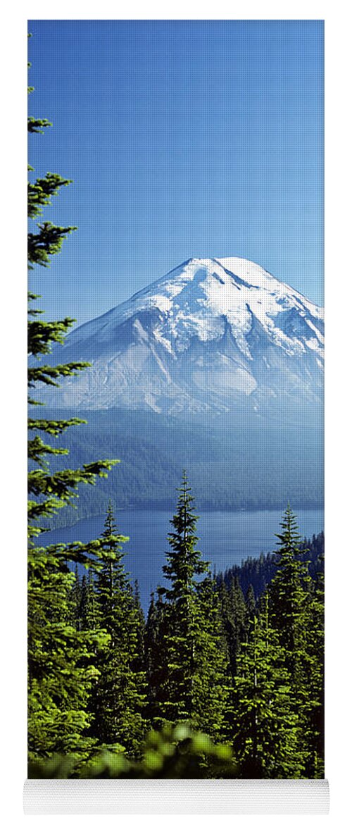 Mount St. Helens Yoga Mat featuring the photograph Mount St. Helens And Spirit Lake by Thomas & Pat Leeson