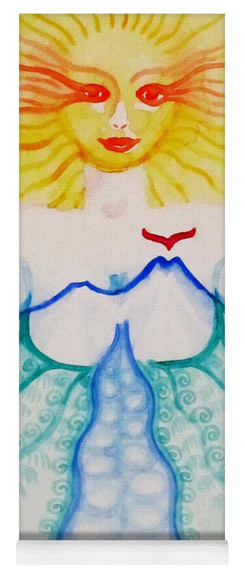 Mountain Yoga Mat featuring the painting Mountain Goddess by Ingrid Van Amsterdam