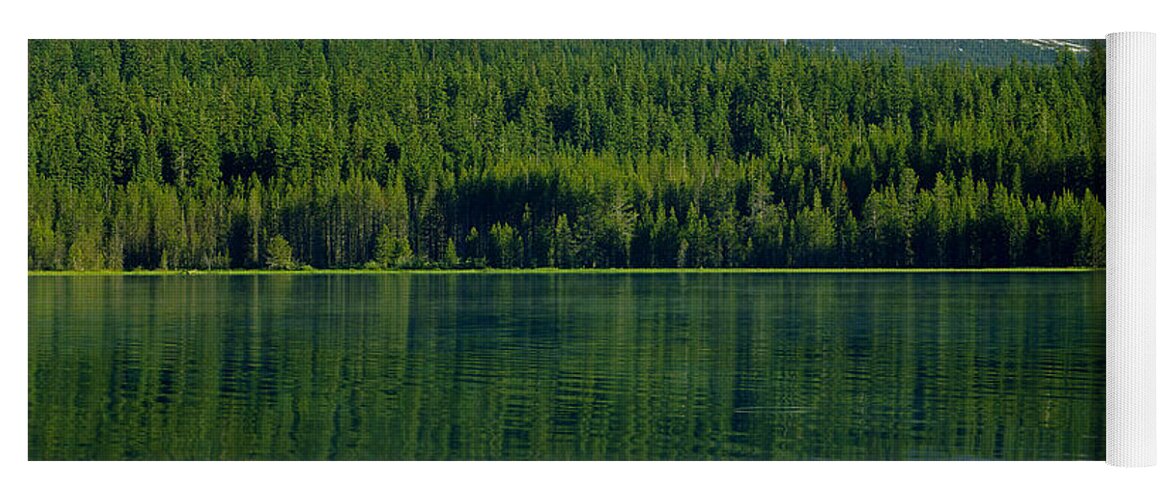 Mt. Mcloughlin Yoga Mat featuring the photograph 1M5705-H-Mt. McLoughlin from Lake of the Woods by Ed Cooper Photography
