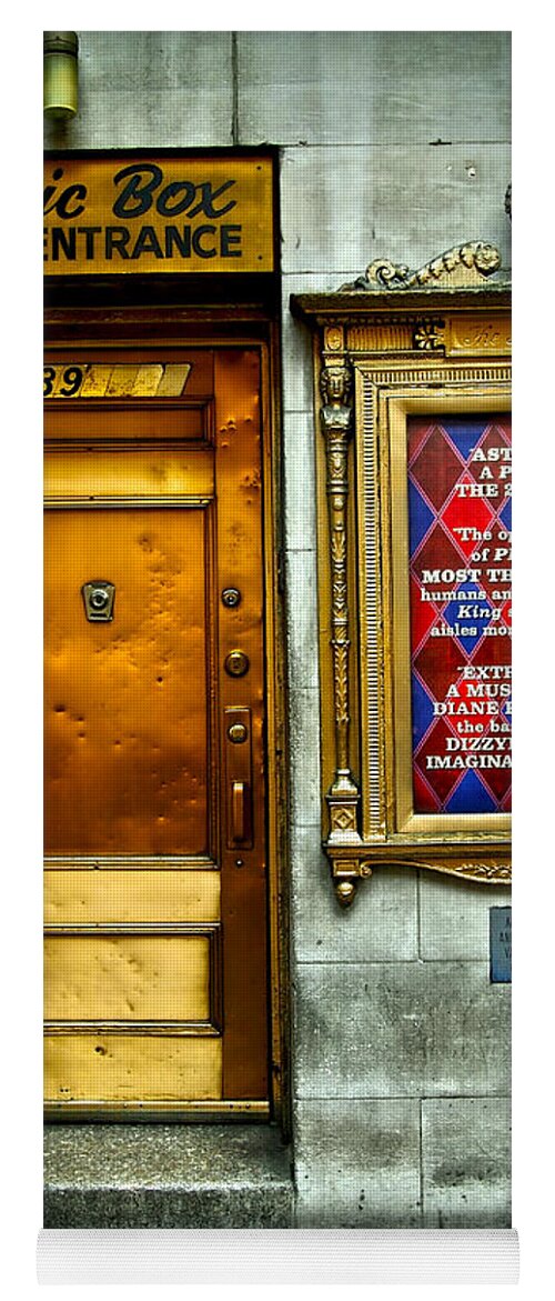 Broadway Yoga Mat featuring the photograph Music Box Stage Entrance by James Aiken