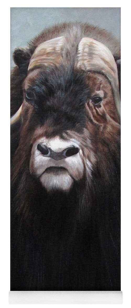 Musk Ox Yoga Mat featuring the painting Musk Ox by Tammy Taylor